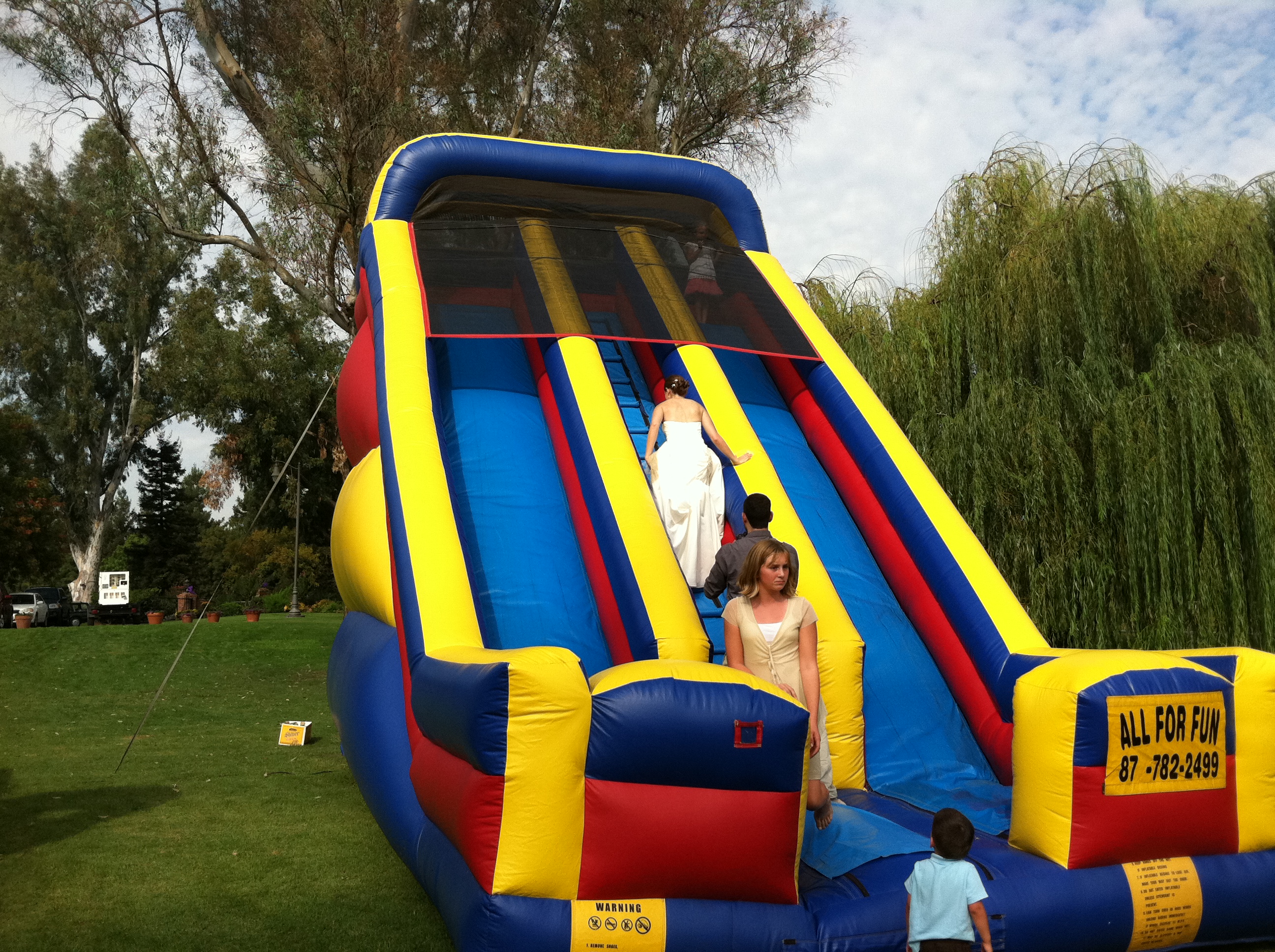 Inflatable Slide at Wedding